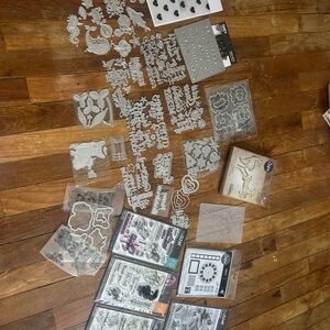 Assorted Craft Die Cuts and Stamps